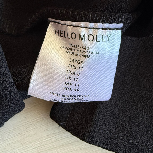 Hello Molly Event Season Ready One Shoulder Midi Dress Black Size 8 NWT IN PKG - Picture 8 of 10